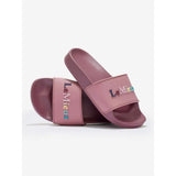 Pink LeMieux young rider sliders blossom slide sandals with colorful embroidered branding perfect for summer rides