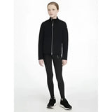 Black lemieux young rider soft shell jacket with sleek modern design and subtle branding on the sleeve