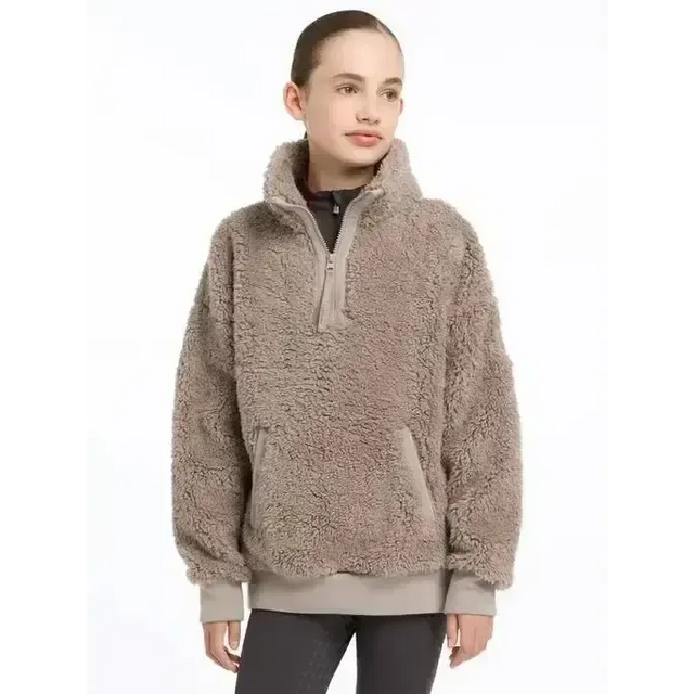 Lemieux Young Rider Tia Teddy Fleece Ash 7-8 Years Ash Jumpers & Hoodies