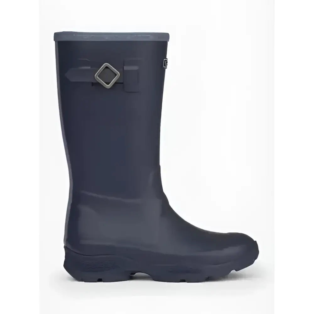 Dark navy lemieux young rider wellies with silver buckle and textured sole premium quality rubber boots
