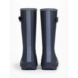 Dark navy lemieux young rider rubber wellies with subtle vertical stripe and black side buckles premium quality wellies