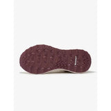 Back view of lemieux youth trainer blossom with maroon rubber outsole textured tread and michelin logo for equestrian use