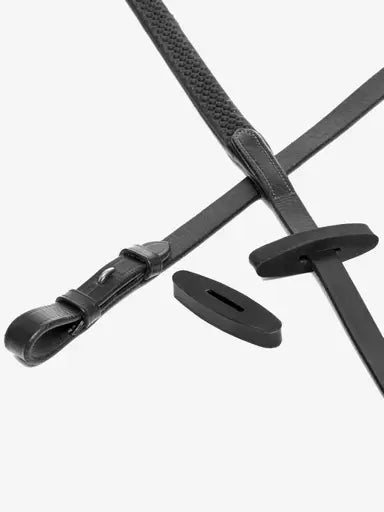 LeMieux Rubber Martingale Stoppers Black One Size Black Rein Stops