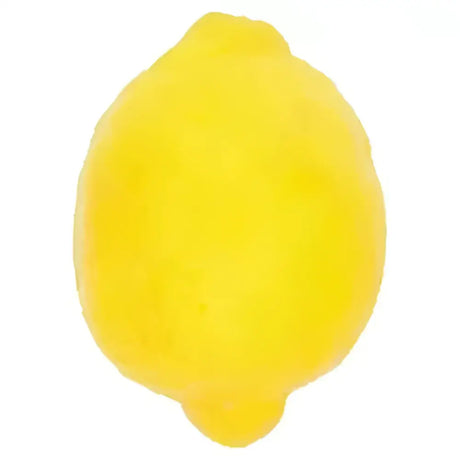 A bright yellow textured lemon-shaped object perfect for adding a fun vibe to equestrian supplies or credit card holders