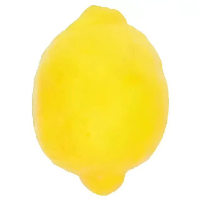 A bright yellow textured lemon-shaped object perfect for equestrian supplies or as a fun credit card accessory