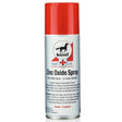 Leovet zinc oxide spray can with red cap silver body and black horse logo for horse care wound treatment