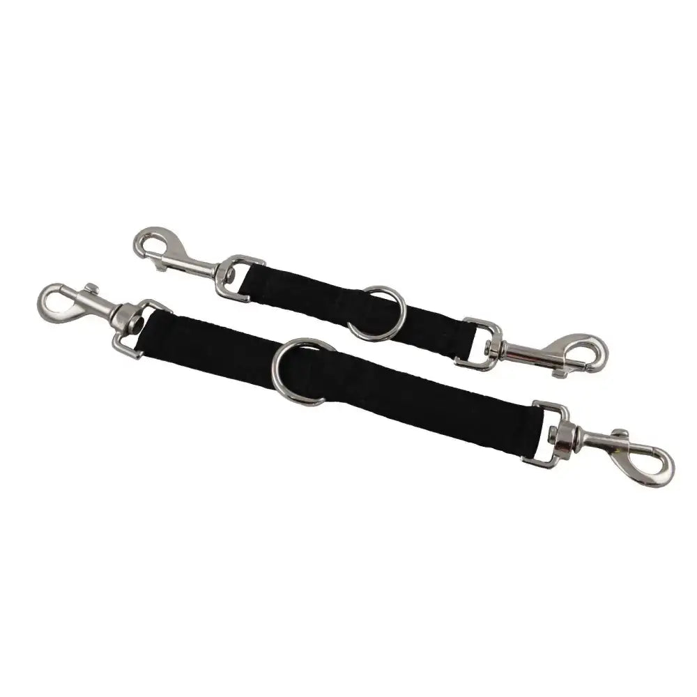 Black fabric horse halter connectors with silver metal hardware for libby’s bit equalizer bit connector central dee