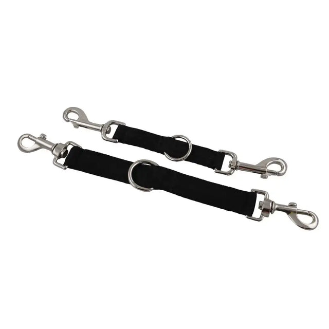 Black fabric horse halter connectors with silver metal hardware for libby’s bit equalizer bit connector central dee