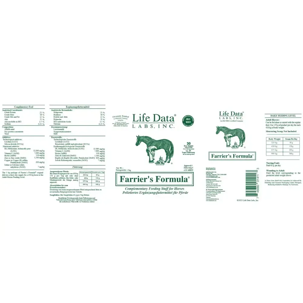 Life Data Farriers Formula 5kg Refill Horse Hoof Supplements