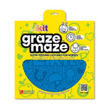 Blue textured slow feeding lick mat for horses by likit graze maze designed for tasty likit graze treats