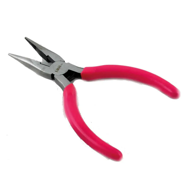Red-handled likit pliers with metallic jaws perfect for hot pink pliers and removing likit pots easily