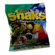 A colorful plastic bag of likit snaks treats in mint and eucalyptus flavors with heart shaped nibbles that fit easily inside