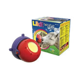 Red and purple plastic likit tongue twister toy for adventurous horses to enjoy horse treats safely and fun