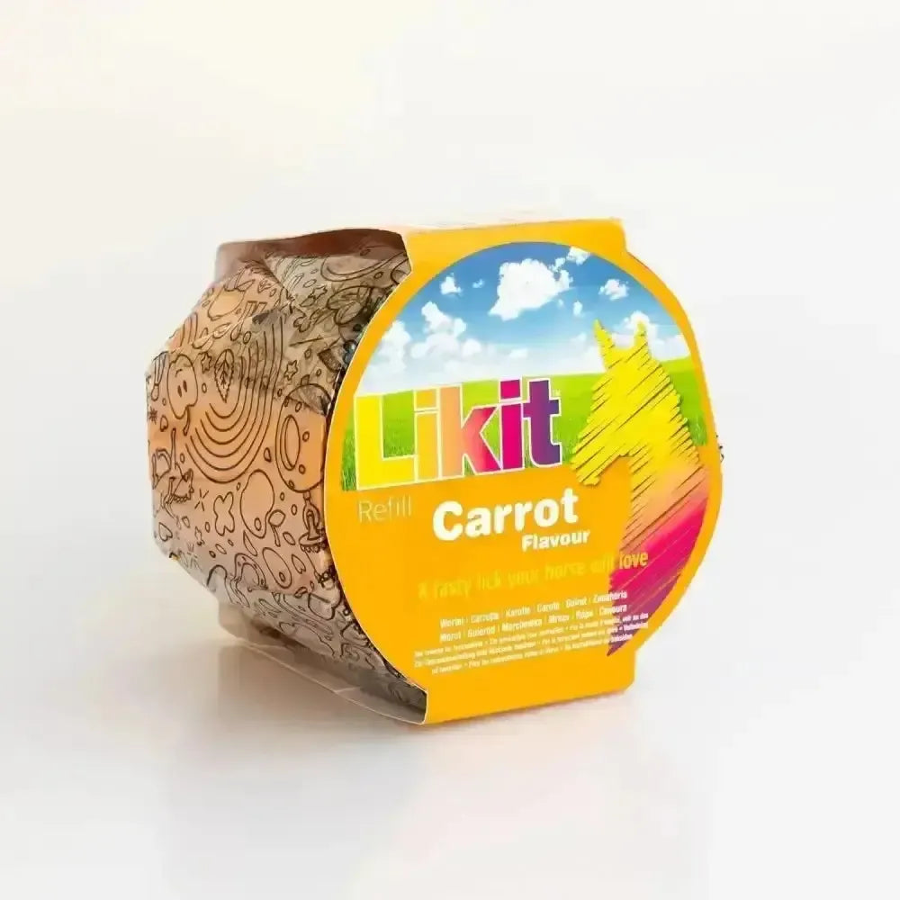 Likit Treats Rope Refill 650g x 12 Bulk Buy Carrot Horse Licks