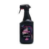 Black plastic lillidale mane & tail spray bottle with black trigger nozzle and red button ensures tangle free hair