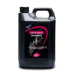 Black plastic jug of lillidale medicated shampoo with pink white label featuring horse and mild anti-bacterial agent