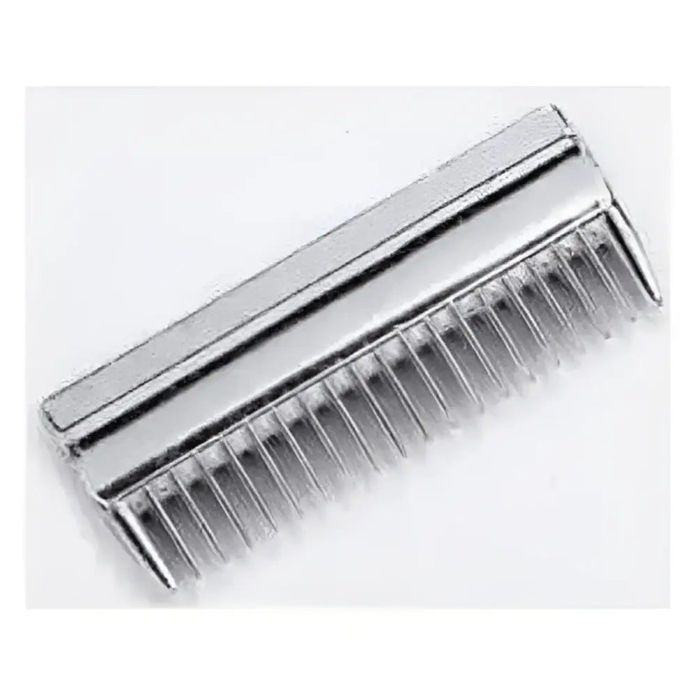 Silver lincoln aluminium tail comb with durable aluminium tail and evenly spaced polished teeth for precise styling