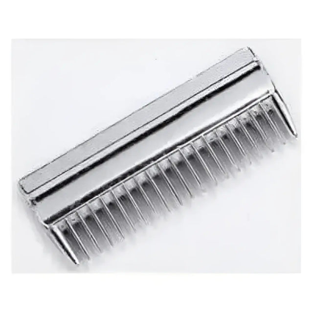 Silver lincoln aluminium tail comb with durable aluminium tail and evenly spaced polished teeth for precise styling