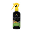 Lincoln antibacterial green oil spray bottle with bright yellow nozzle and dark green label featuring a horse image