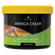 Lincoln arnica cream in a black and green jar with bright yellow lid for horse care and bruising resulting relief