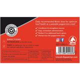 Red and black lincoln biotin daily refill pouch for tasty hoof care supplement peppermint treats for horses