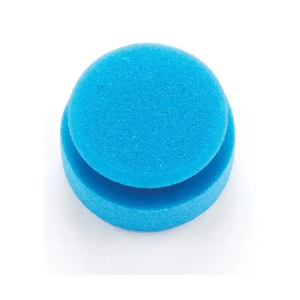 Bright blue circular foam polishing pad lincoln circular grip sponge with easy grip shape for smooth polishing tasks