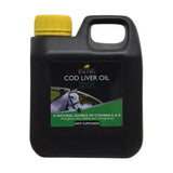 Black plastic bottle with yellow cap and label for lincoln cod liver oil rich in oil soluble vitamins to support joints
