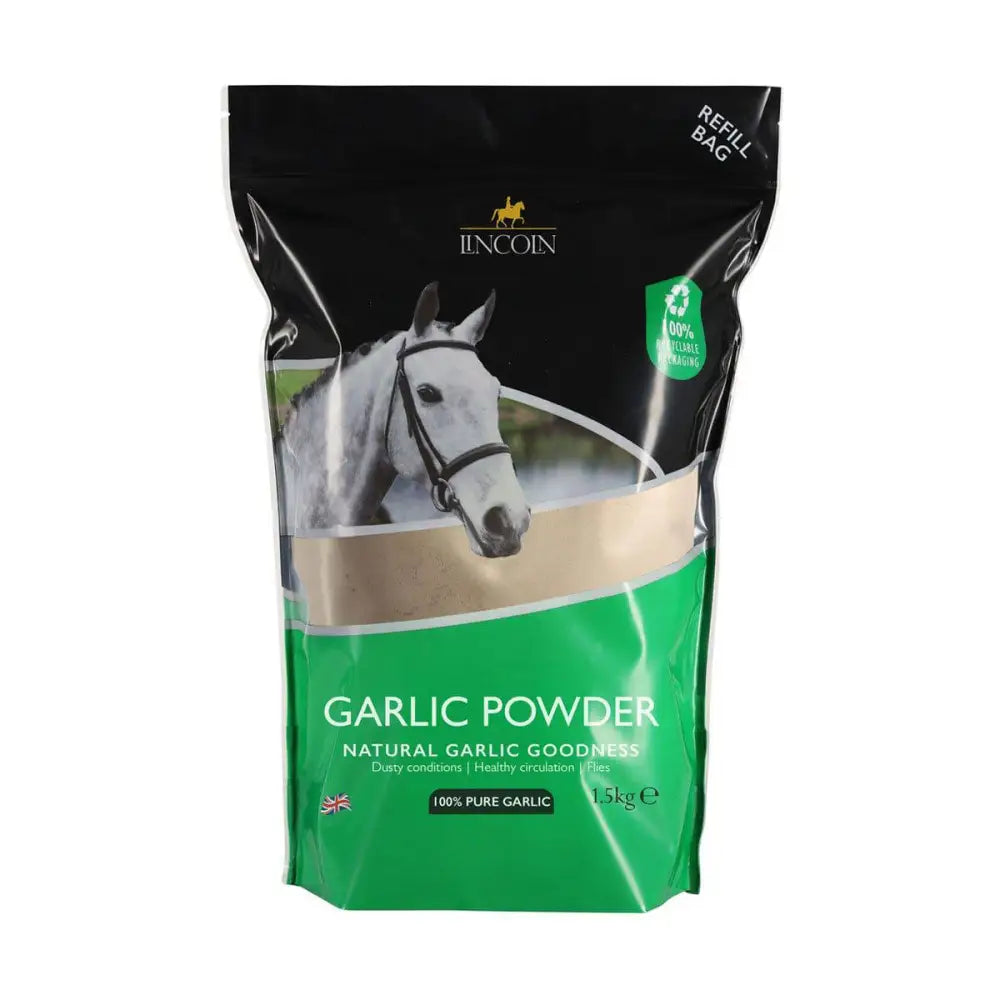 Lincoln Garlic Powder Refill Pack 3kg Horse Vitamins & Supplements Barnstaple Equestrian Supplies