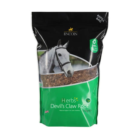 Lincoln Herbs Devil's Claw Root Refill Pouch 1.5kg Equine Joint Supplements Barnstaple Equestrian Supplies