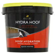 Black and red plastic tub with yellow lid labeled lincoln hydra hoof hydrating hoof cream for dry brittle hooves support