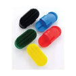 Set of five lincoln large plastic curry combs with colorful plastic handles and dense bristles ideal for grooming