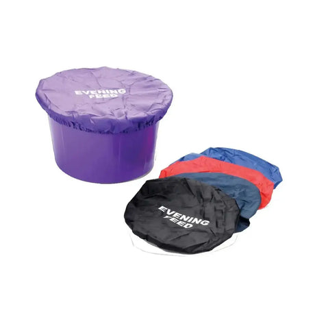 Purple lincoln morning feed plastic bucket with matching feed bucket cover and elasticated hem fits snugly