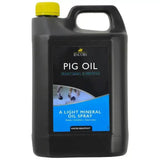 Black plastic jug with yellow cap of lincoln pig oil spray light mineral oil for coat gloss and waterproof barrier