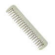 A sleek light gray durable lincoln pulling comb made of plastic with evenly spaced teeth for mane and tail grooming