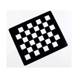 Black rectangular lincoln quarter markers stencil with white square cutouts for horse grooming and ring finish use