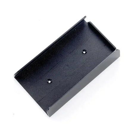 Black rectangular metal lincoln salt lick holder wall mount with two pre-drilled holes for horse lick holders