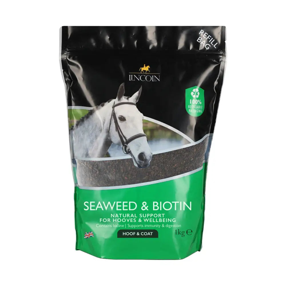 Lincoln Seaweed & Biotin Refill Pouch 1kg Horse Hoof Supplements Barnstaple Equestrian Supplies