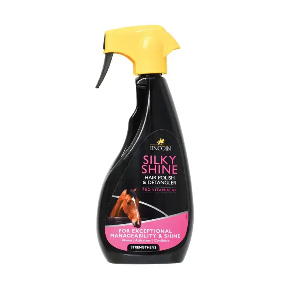 Lincoln Silky Shine Hair Polish and Detangler 500ml Mane & Tail Detanglers Barnstaple Equestrian Supplies