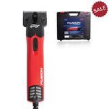 Red and black lister fusion equine clipper with sleek ergonomic design perfect for horse clippers and equine clipper kit
