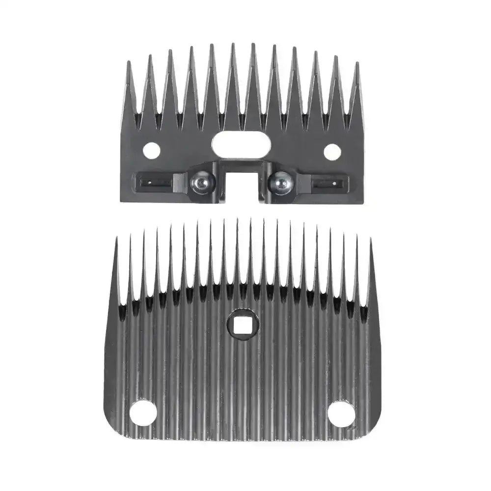 Black metal lister wizard wool comb attachments with textured surface and precise teeth for wool blade set use