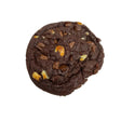 A rich farm shop triple chocolate cookie with dark and milk chocolate chunks and toasted nut pieces