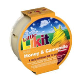 Orange and yellow labeled little likit horse treats 250g honey and camomile flavored pet lick roll