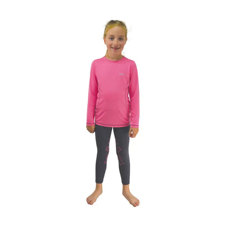 Little Rider Base Layer Rose Pink/Navy 3-4 Years Base Layers Barnstaple Equestrian Supplies