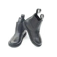 Black synthetic leather jodhpur boots with elastic side panels and pull tabs from rhinegold jodhpur boots collection