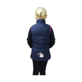 Little Unicorn Padded Gilet by Little Rider Navy/Pink 3-4 Years Bodywarmers