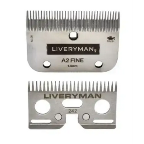 Liveryman A2 Blade Set Cutter & Comb Fine 1.5mm Fine 1.5mm Clipper Blades