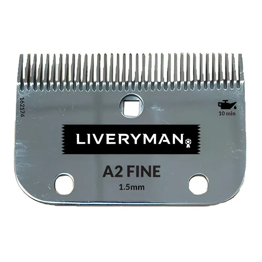 Silver metal liveryman a2 blade with fine teeth 1.5mm from blade set cutter and comb fine collection