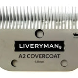 Silver metallic liveryman a2 covercoat clipper blade 4.8mm with black label for precise grooming use