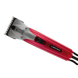Red and silver liveryman black beauty mains clipper with brushless motor and black accents on handle