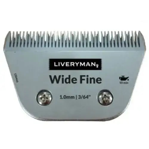 Silver liveryman clipper blades wide fine comb attachment with 1.0mm cutting width and two mounting screws